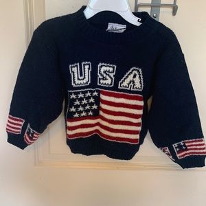 USA Flag Toddler Sweater.